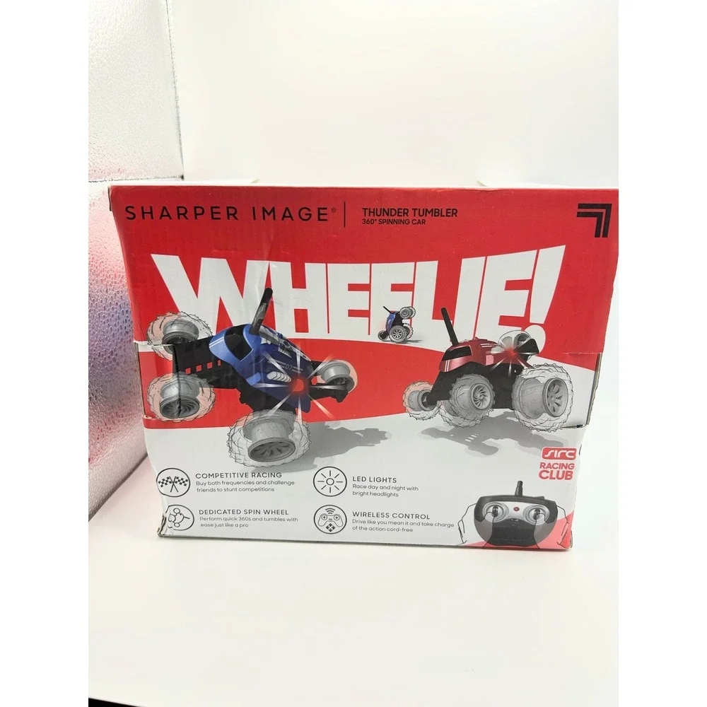 Sharper Image Thunder Tumbler RC 360 Spinning Car Red 49MHz Wheelie Stunt Toy